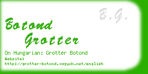 botond grotter business card